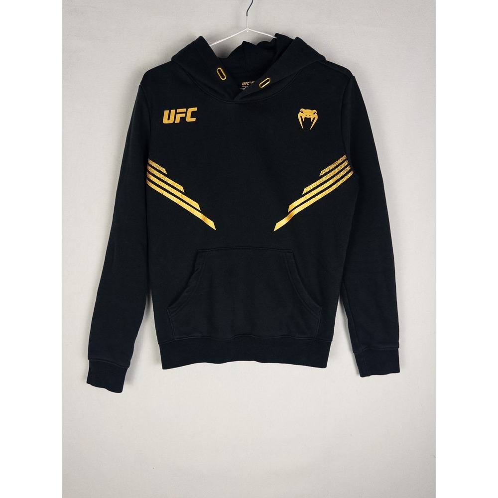 UFC Venom Pullover Mens XS Black Cobra MMA Fleece Graphic Print